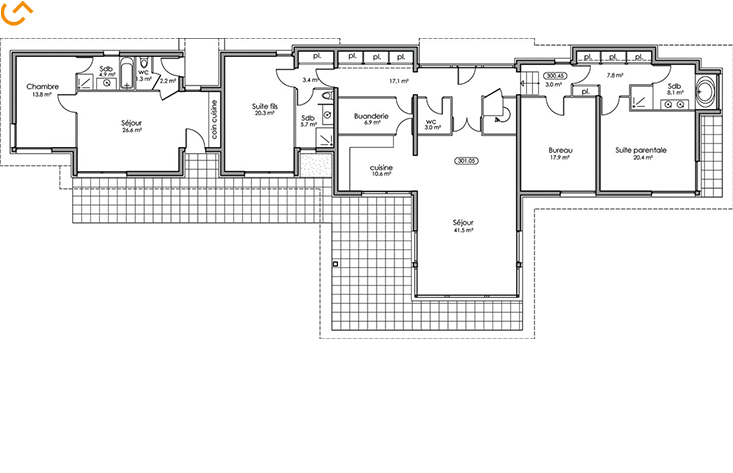 Plan Études pour la construction d'une maison individuelle