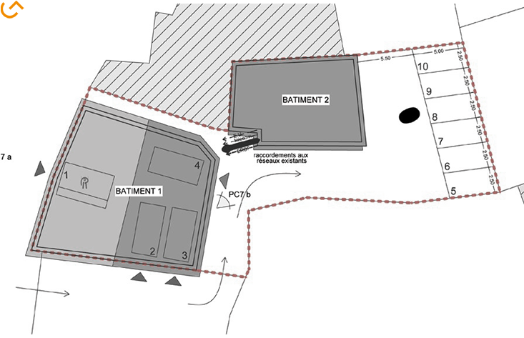 Plan Réhabilitation d'une bâtisse en logements collectifs à Virieu-Le-Grand