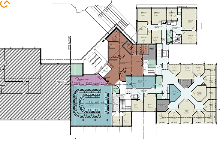 Plan Aménagement & réhabilitation des locaux d'un ancien collège à Evian