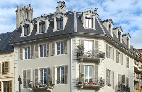 Façades d'un bâtiment à Chambéry