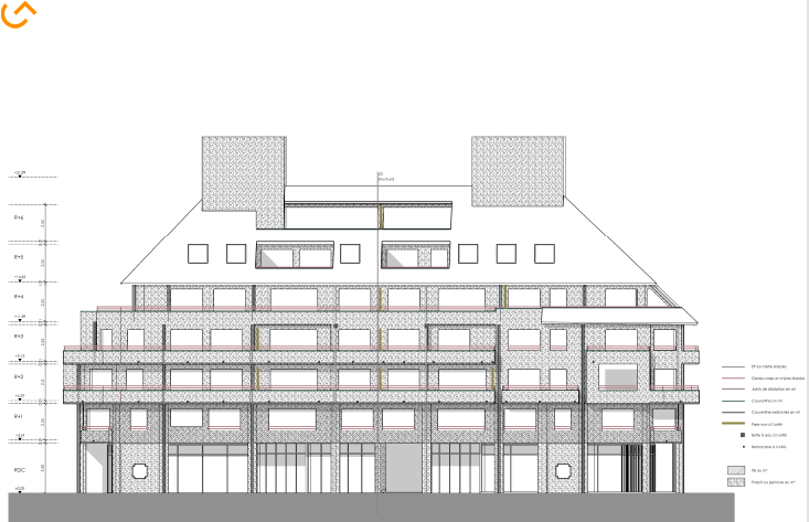 Plan Réhabilitation des façades et terrasses d'un bâtiment